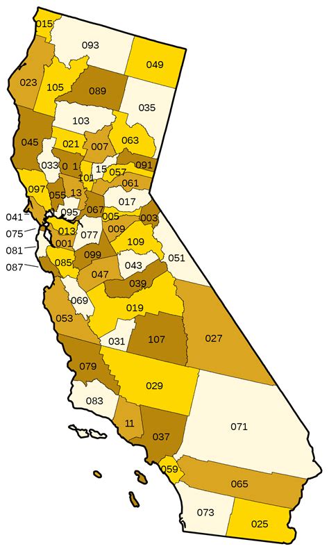 Map Of Counties In California